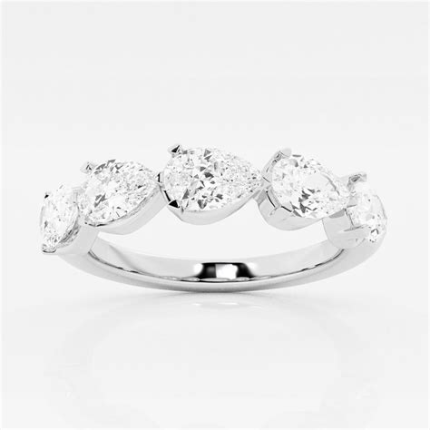 2 Ctw Pear Lab Grown Diamond Floating Anniversary Band Grownbrilliance