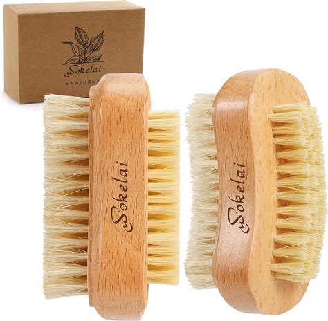 Nail Brush For Cleaning Fingernails 2 Pieces Wooden Fingernail Toenail