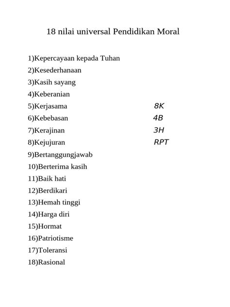 nilai universal