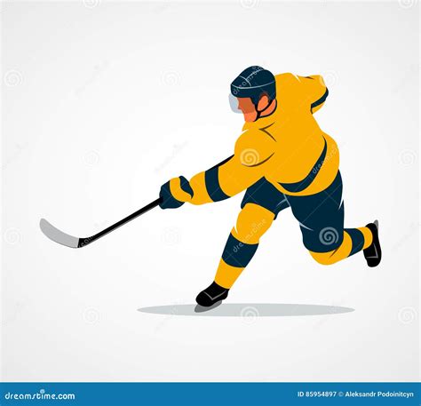 Hockey Player Illustration Stock Vector Illustration Of Cartoon