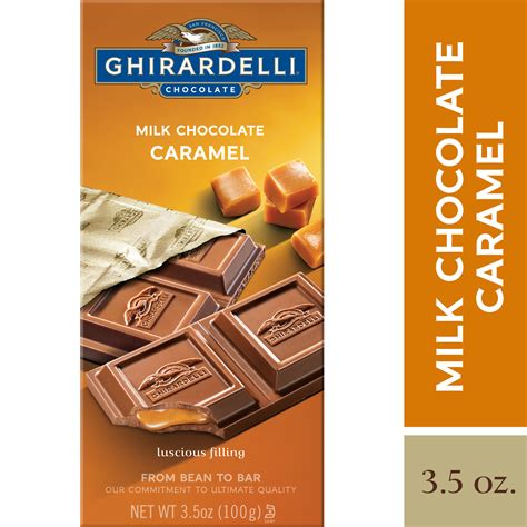 Ghirardelli Milk Chocolate Bar With Caramel Filling 3 5 Oz