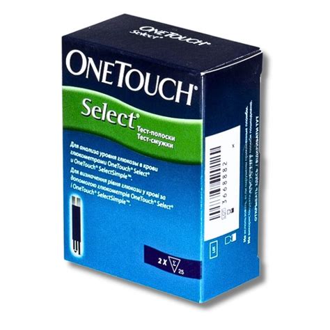 Тест-полоски для глюкометра One Touch Select (Ван Тач Селект) 50 шт ...