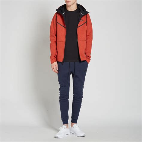 Nike Tech Fleece Windrunner Max Orange Heather And Black End Us