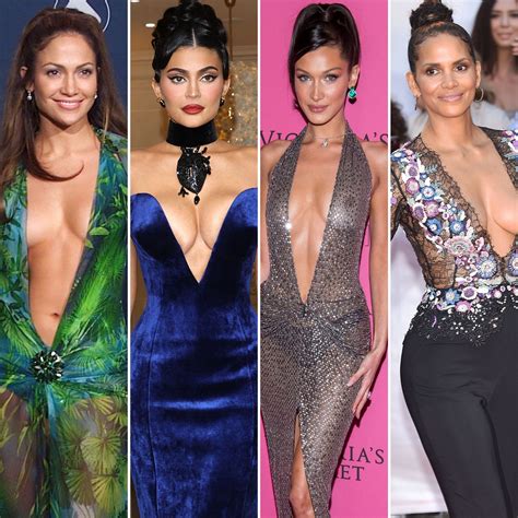 Celebs’ Plunging V-Neck Outfits: Sexy Cleavage-Baring Photos | Life & Style