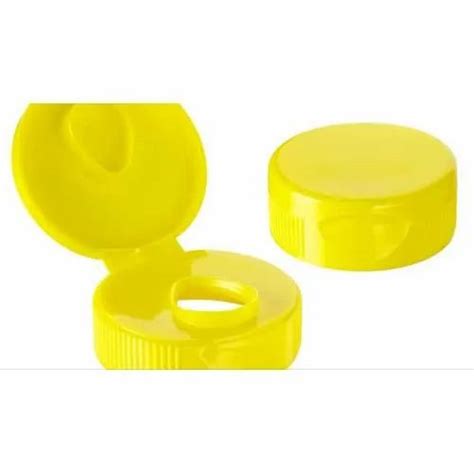 Round Yellow Hdpe Plastic Flip Top Bottle Cap Mm At Rs Piece In Surat