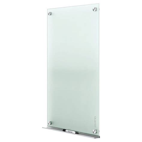 Quartet Gloss Finish Glass Dry Erase Board Wall Mounted 48 Inh X 72 Inw Frosted White