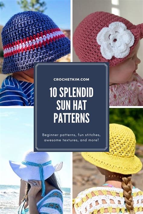 10 Splendid Free Crochet Sun Hat Patterns - CrochetKim™