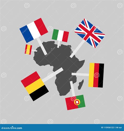 Europees Imperialisme En Kolonialisme in Afrika Vector Illustratie - Illustration of ...