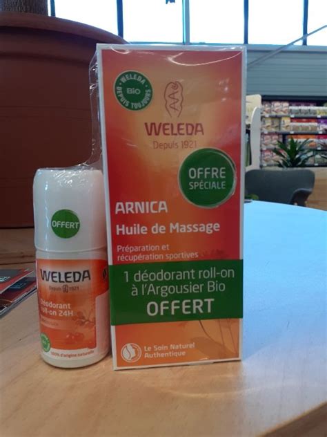 Weleda Huile de Massage à l Arnica 200 ml Déodorant Argousier Roll