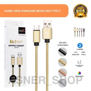 Jual Kabel Data Zbox Stainless Micro Type C Fast Charging Metal