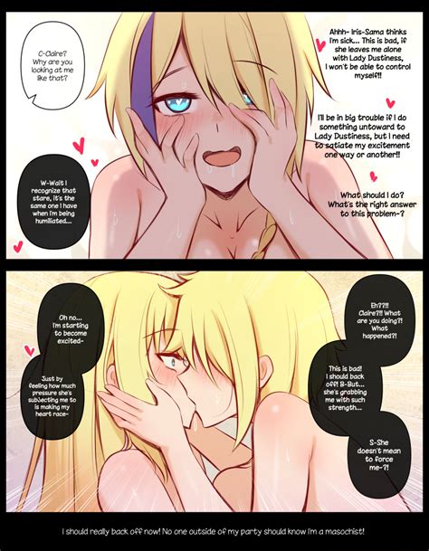 Rule 34 2girls Blonde Hair Blue Eyes Blue Hair Blush Claire Konosuba Cleavage Comic
