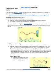 Waves On A String Remote Lab Docx Waves On A String Remote Lab Althea