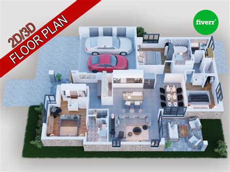 Create 2d Or 3d Floor Plan In 6 Hours By Nqnarch Fiverr