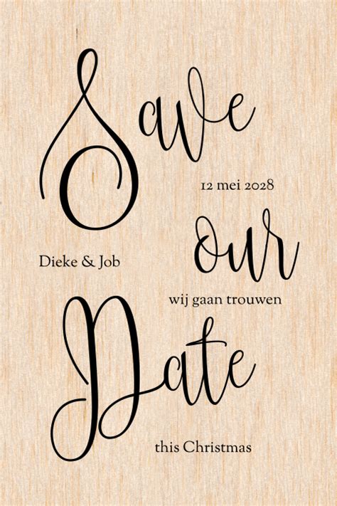 Kraft Save The Date Kerstkaart Met Kalender