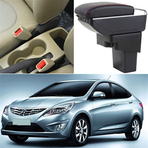 Para Hyundai Solaris Verna Gran Avega A Caja De Reposabrazos