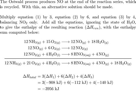 The Ostwald Process For The Commercial Production Of Nitric Quizlet