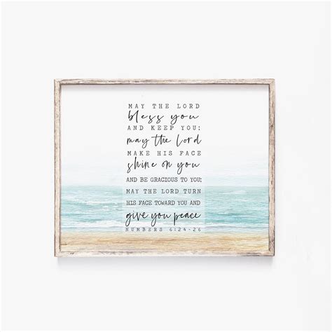 May The Lord Bless You And Keep You Printable Numbers Etsy In