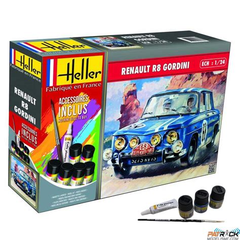 1 24e Heller STARTER KIT Renault 8 GORDINI