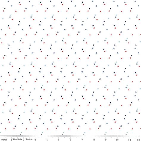 Fabric Riley Blake White Stars Seasonal Basics By The Quarter Yard C65