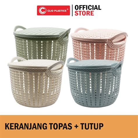 Jual Clio Plastic Storage Basket Topas Keranjang Tutup Keranjang