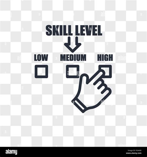 Skill Level Vector Icon Isolated On Transparent Background Skill Level