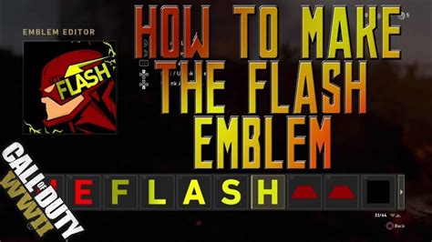 How To Make The Flash Side Emblem Call Of Duty Ww2 Emblems Youtube