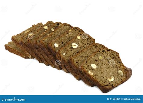 Slices Of Rye Bread With Nuts Stock Image Image Of White Brown 11584039