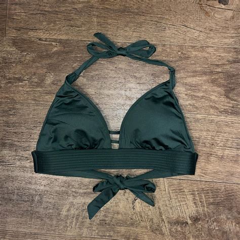 Dark Green Bikini Top Only Worn A Few Times Depop