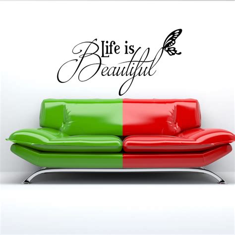 Vinilo Life is beautiful Adhesivos VINILO CITA Inglés ambiance sticker