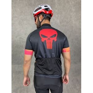 Camisa De Ciclismo Masculina Justiceiro Punisher Manga Curta Way