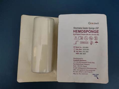 General Products Absorbable Hemostatic Gelatin Sponge Dental