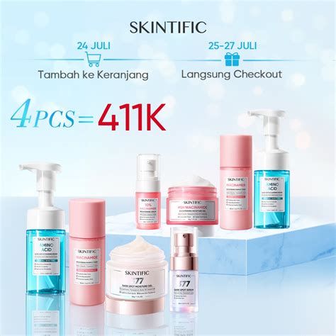 Jual Skintific Pcs Paket Lengkap Skincare With Serum Low Ph Cleanser