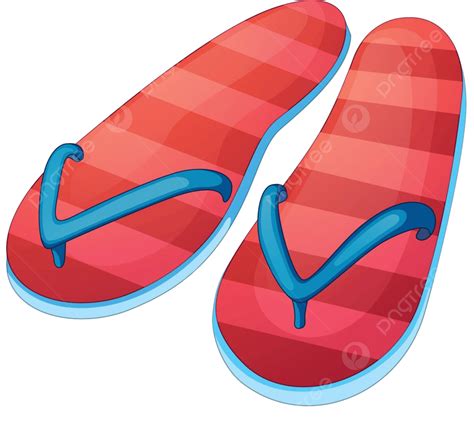 A Pair Of Red Slippers Image Isolated Wearing Vector Image Isolated