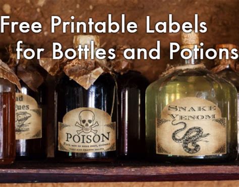 Free Printable Halloween Bottle Labels and Potion Labels - Holidappy