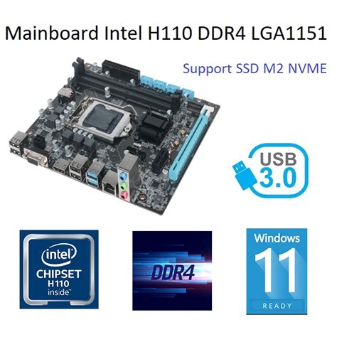 Jual Mainboard Intel H110 Ddr4 Ssd M2 Nvme Lga 1151 Usb3 0 Motherboard Shopee Indonesia