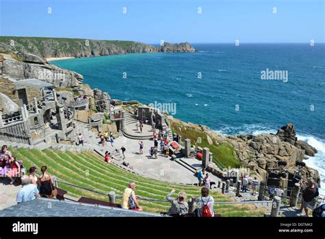 Minack Theatre, Porthcurno Bay, Porthcurno, Cornwall, England, United Kingdom Stock Photo - Alamy