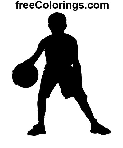 Giocatore Di Basket Amatoriale Silhouette Disegni Da Colorare