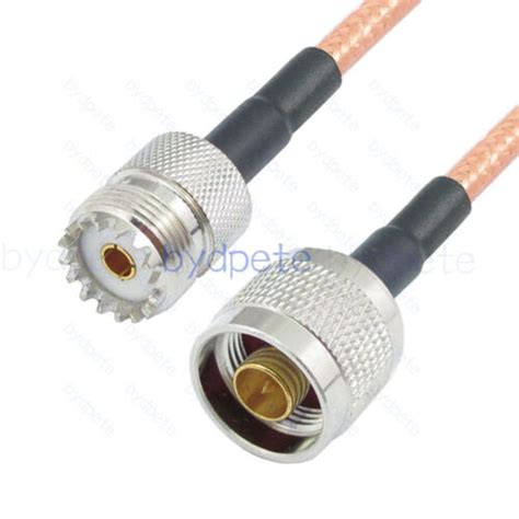 N Male To UHF Female SO239 RG142 Coaxial Coax Double Shield Cable Low