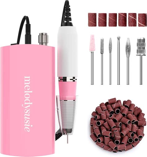 Melodysusie Professional Nail Drill Rpm Rechargeable Portable