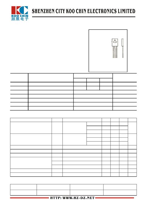 BD136 Datasheet 1 2 Pages KOOCHIN TRANSISTOR PNP