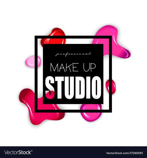 Makeup studio logo design template Royalty Free Vector Image