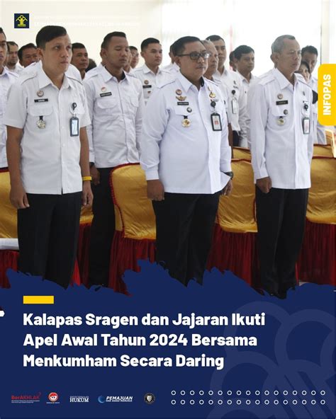 LAPAS SRAGEN GELAR APEL AWAL TAHUN MELALUI VIRTUAL HaloIndonesia Id