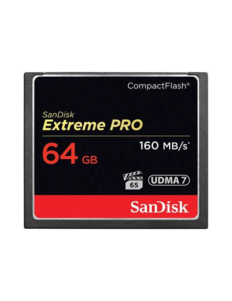 Sandisk Compactflash Extreme Pro Tarjeta De Memoria 64 Gb 160 Mbs