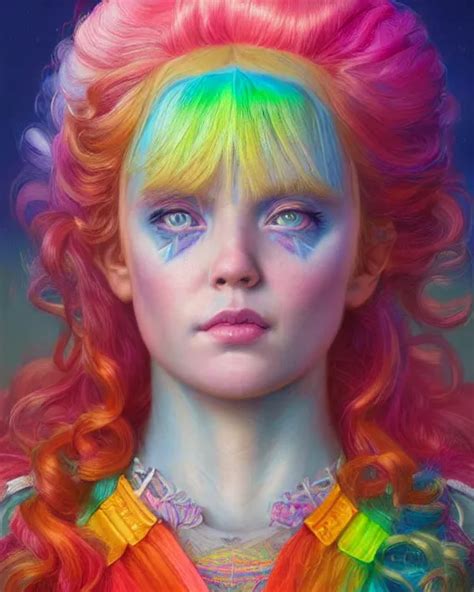 Rainbow Brite Portrait Highly Detailed Very Stable Diffusion