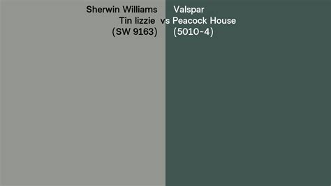 Sherwin Williams Tin Lizzie SW 9163 Vs Valspar Peacock House 5010 4