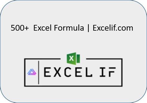 500 Excel Formula Examples | Excelif.com