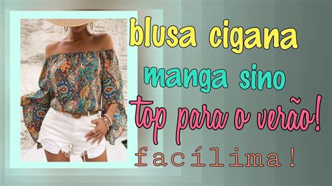 Molde De Blusa Cigana Manga Sino Muito R Pida Youtube