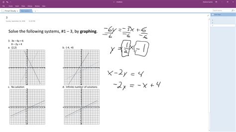 3x 6y 6 X 2y 4 Solve The Following Systems By Graphing Youtube