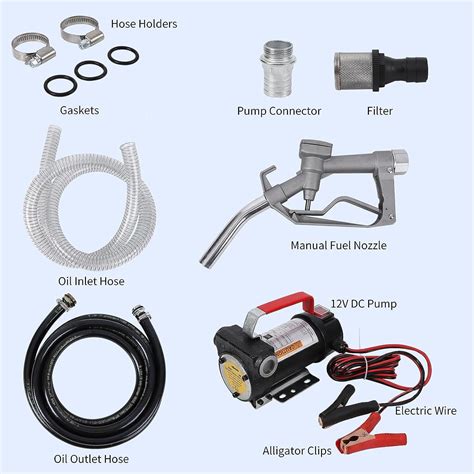 12 V Diesel Fuel Transfer Pump 10gpm W Filter Hoses And Automatic Nozzle 629828057548 Ebay