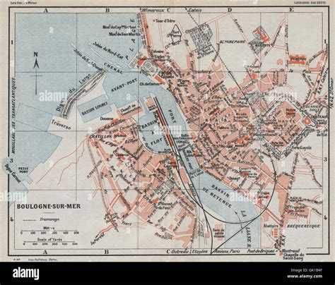 Boulogne Sur Mer Plan Plan De La Ville Ville Vintage Pas De Calais